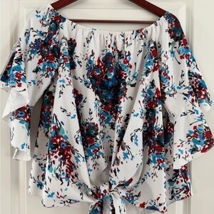 Floral Off-Shoulder Women Top